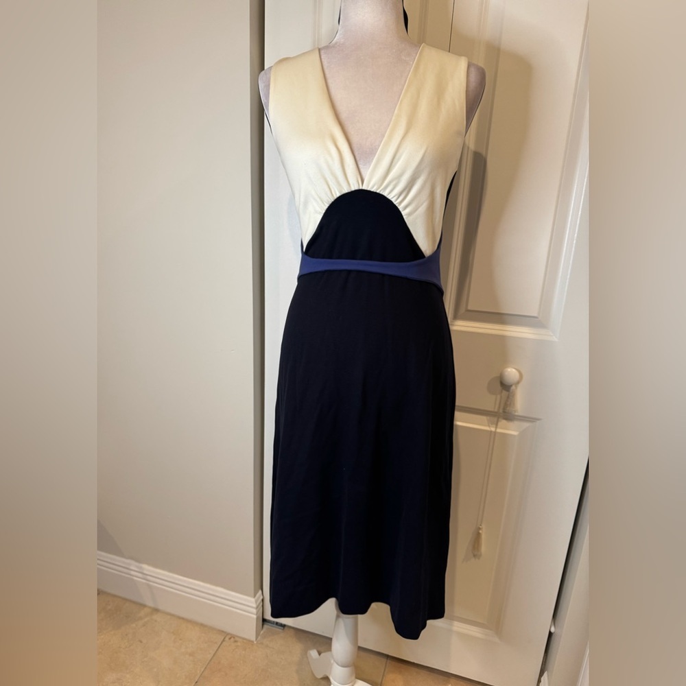 Jil Sander Colorblock Sleeveless Sheath Dress